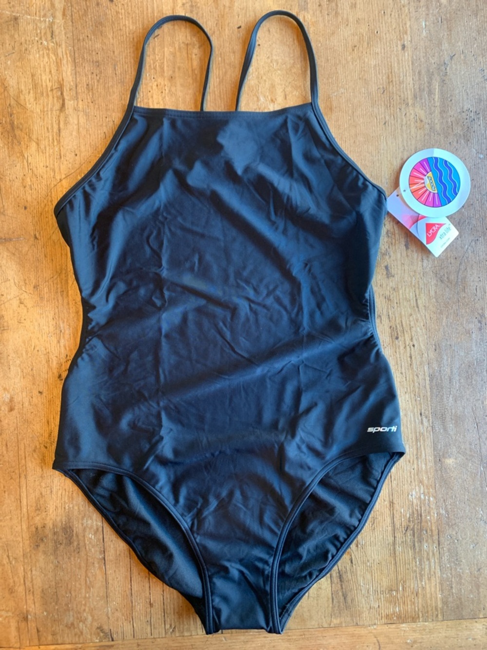 Sporti Women's Black Sport One-Piece Swimsuit - Sleek Support